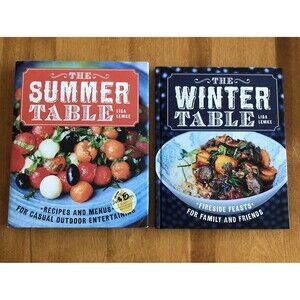 Lisa Lemke Cookbook Lot of 2: The Summer Table, The Winter Table Hardcover